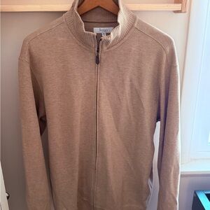 Turnburry Men's Beige Zip-Up Sweater